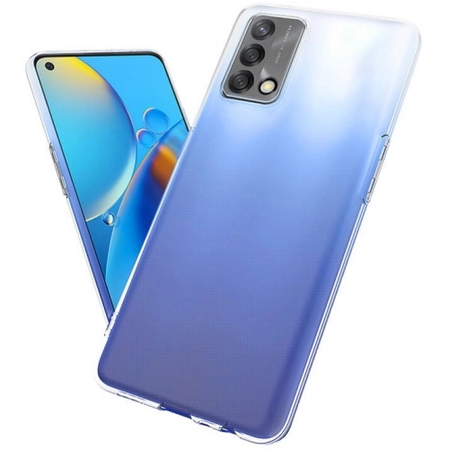 Oppo A74 Kılıf Kamera Korumalı Esnek Silikon Kapak - Şeffaf