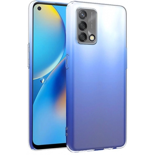 Oppo A74 Kılıf Kamera Korumalı Esnek Silikon Kapak - Şeffaf