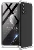 Oppo A74 Kılıf 3 Parçalı 360 Tam Korumalı Rubber AYS Kapak - Gri Siyah