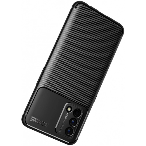 Oppo A74 Kılıf Silikon Parmak İzi Bırakmayan Karbon Soft Negro Kapak - Siyah