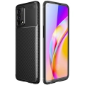 Oppo A74 Kılıf Silikon Parmak İzi Bırakmayan Karbon Soft Negro Kapak - Siyah
