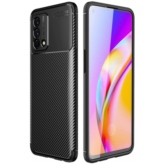 Oppo A74 Kılıf Silikon Parmak İzi Bırakmayan Karbon Soft Negro Kapak - Siyah