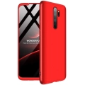 Oppo A9 2020 Kılıf 3 Parçalı 360 Tam Korumalı Rubber AYS Kapak  - Kırmızı