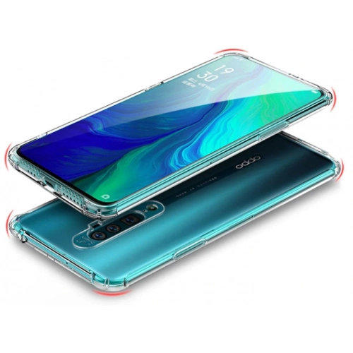 Oppo A9 2020 Kılıf Silikon Köşe Korumalı Airbag Darbe Emici Kapak - Şeffaf