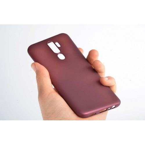 Oppo A9 2020 Kılıf İnce Soft Mat Renkli Esnek Silikon Kapak - Lacivert