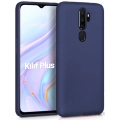 Oppo A9 2020 Kılıf İnce Soft Mat Renkli Esnek Silikon Kapak - Lacivert