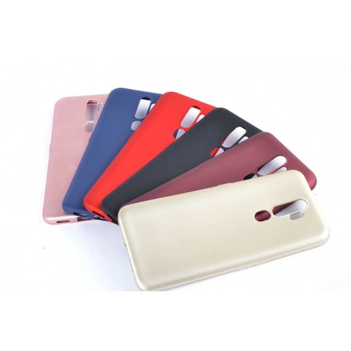 Oppo A9 2020 Kılıf İnce Soft Mat Renkli Esnek Silikon Kapak - Rose Gold