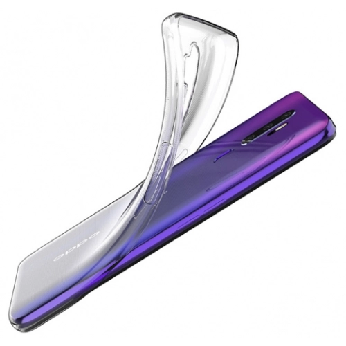 Oppo A9 2020 Kılıf Kamera Korumalı Esnek Silikon Kapak - Şeffaf