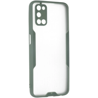 Oppo A92 Kılıf Renkli Silikon Kamera Lens Korumalı Şeffaf Parfe Kapak - Yeşil