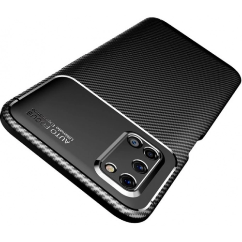 Oppo A92 Kılıf Silikon Parmak İzi Bırakmayan Karbon Soft Negro Kapak - Siyah