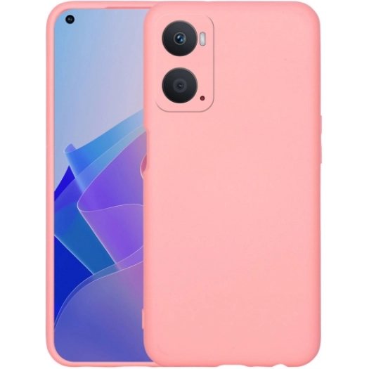 Oppo A96 4G Kılıf İçi Kadife Mat Mara Lansman Silikon Kapak  - Açık Pembe