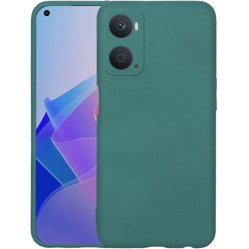 Oppo A96 4G Kılıf İçi Kadife Mat Mara Lansman Silikon Kapak - Koyu Yeşil