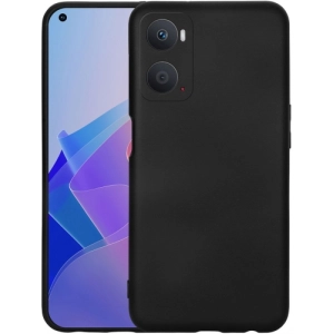 Oppo A96 4G Kılıf İçi Kadife Mat Mara Lansman Silikon Kapak  - Siyah