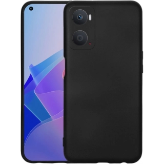 Oppo A96 4G Kılıf İçi Kadife Mat Mara Lansman Silikon Kapak  - Siyah