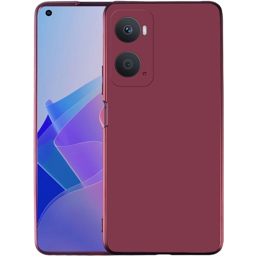 Oppo A96 4G Kılıf İnce Soft Mat Renkli Esnek Silikon Kapak - Mürdüm