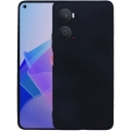 Oppo A96 4G Kılıf İnce Soft Mat Renkli Esnek Silikon Kapak - Siyah