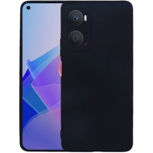 Oppo A96 4G Kılıf İnce Soft Mat Renkli Esnek Silikon Kapak - Siyah