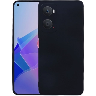 Oppo A96 4G Kılıf İnce Soft Mat Renkli Esnek Silikon Kapak - Siyah
