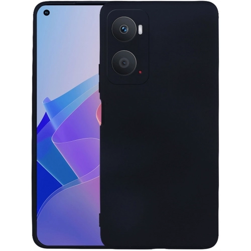 Oppo A96 4G Kılıf İnce Soft Mat Renkli Esnek Silikon Kapak - Siyah