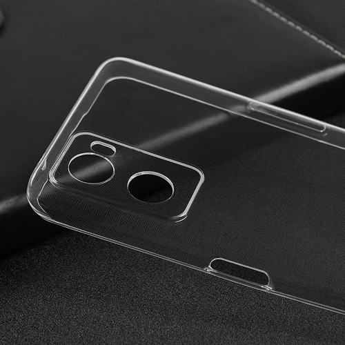 Oppo A96 4G Kılıf Kamera Korumalı Esnek Silikon Kapak - Şeffaf