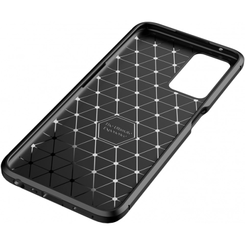 Oppo A96 4G Kılıf Silikon Parmak İzi Bırakmayan Karbon Soft Negro Kapak - Siyah