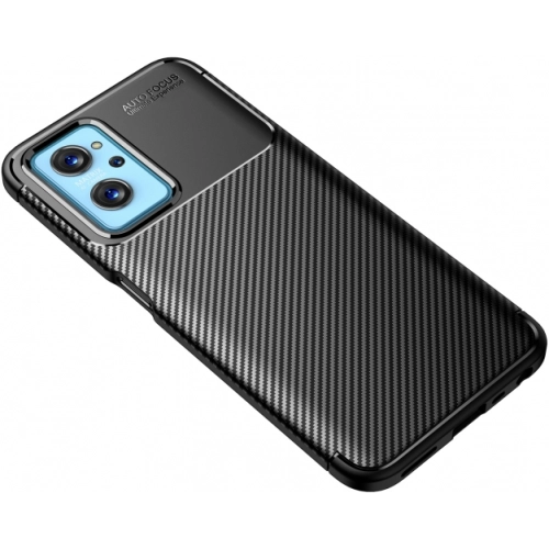 Oppo A96 4G Kılıf Silikon Parmak İzi Bırakmayan Karbon Soft Negro Kapak - Siyah