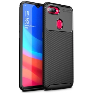 Oppo R15X Kılıf Silikon Parmak İzi Bırakmayan Karbon Soft Negro Kapak - Siyah