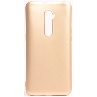 Oppo Reno 10x Zoom Kılıf İnce Soft Mat Renkli Esnek Silikon Kapak - Gold
