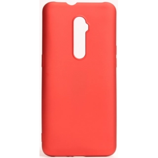 Oppo Reno 10x Zoom Kılıf İnce Soft Mat Renkli Esnek Silikon Kapak - Kırmızı