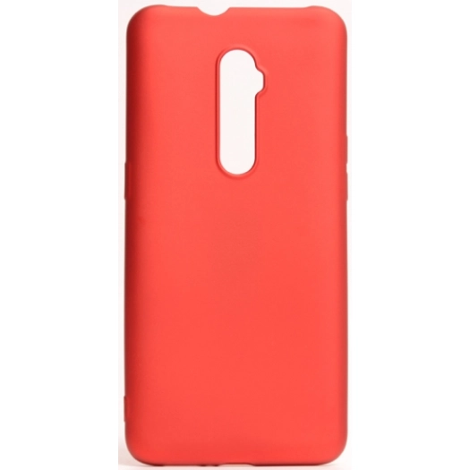 Oppo Reno 10x Zoom Kılıf İnce Soft Mat Renkli Esnek Silikon Kapak - Kırmızı