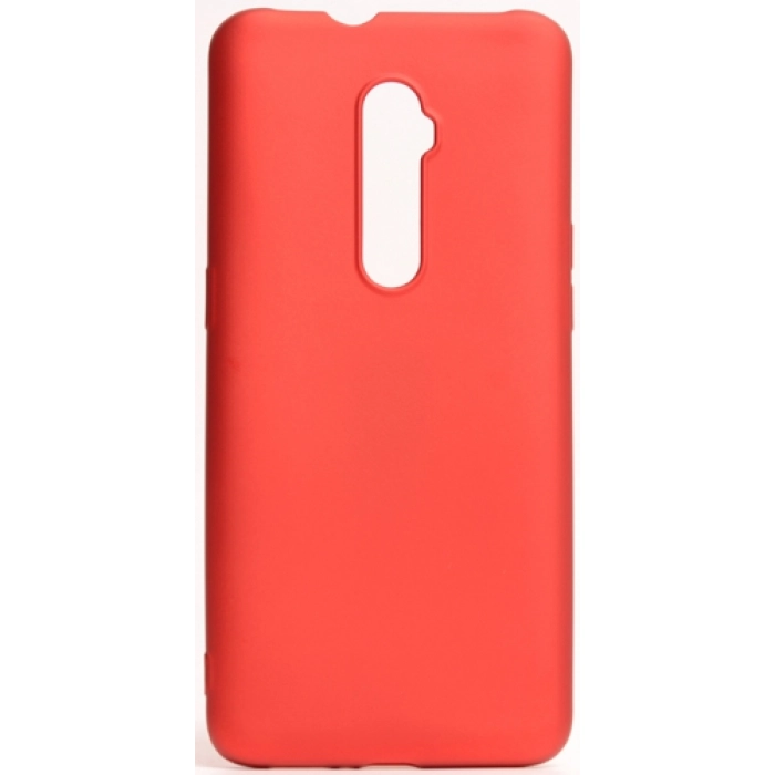 Oppo Reno 10x Zoom Kılıf İnce Soft Mat Renkli Esnek Silikon Kapak - Kırmızı