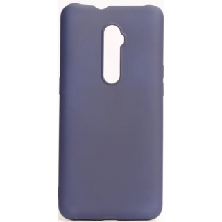Oppo Reno 10x Zoom Kılıf İnce Soft Mat Renkli Esnek Silikon Kapak - Lacivert