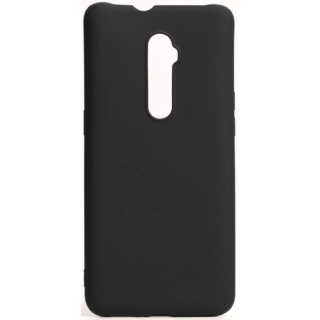 Oppo Reno 10x Zoom Kılıf İnce Soft Mat Renkli Esnek Silikon Kapak - Siyah