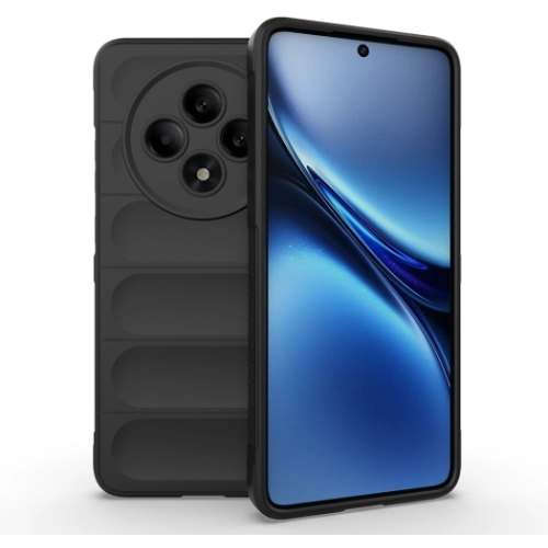 Oppo Reno 11 FS Kılıf Esnek TPU Oyuklu Arka Yüzey Tasarımlı Zore Etnik Silikon Kapak - Siyah