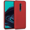 Oppo Reno 2 Kılıf İnce Soft Mat Renkli Esnek Silikon Kapak - Kırmızı