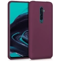 Oppo Reno 2 Kılıf İnce Soft Mat Renkli Esnek Silikon Kapak - Mürdüm