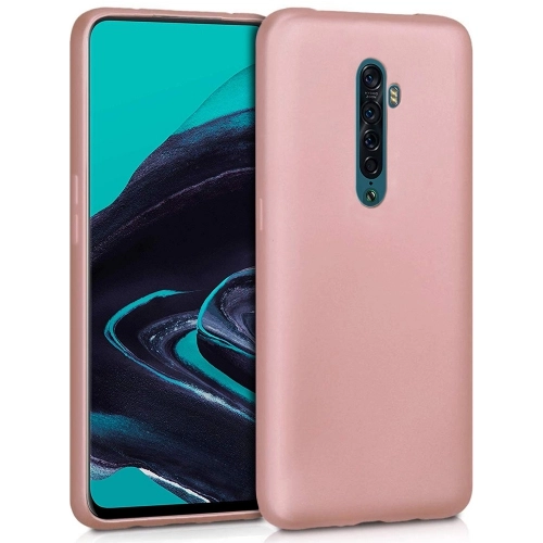 Oppo Reno 2 Kılıf İnce Soft Mat Renkli Esnek Silikon Kapak - Rose Gold