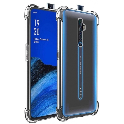 Oppo Reno 2z Kılıf Silikon Köşe Korumalı Airbag Darbe Emici Kapak - Şeffaf