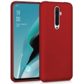 Oppo Reno 2z Kılıf İnce Soft Mat Renkli Esnek Silikon Kapak - Kırmızı