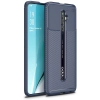 Oppo Reno 2z Kılıf Silikon Parmak İzi Bırakmayan Karbon Soft Negro Kapak - Lacivert