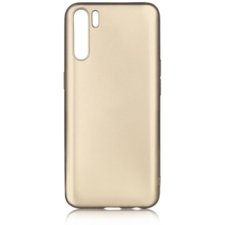 Oppo Reno 3 Kılıf İnce Soft Mat Renkli Esnek Silikon Kapak - Gold