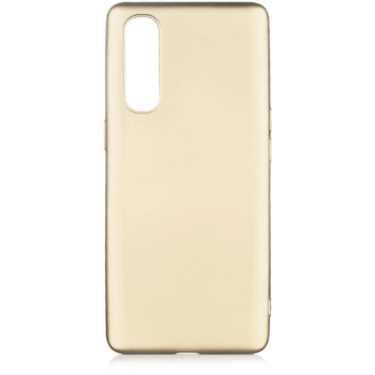 Oppo Reno 3 Pro Kılıf İnce Soft Mat Renkli Esnek Silikon Kapak - Gold