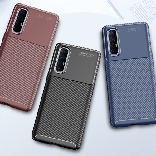 Oppo Reno 3 Pro Kılıf Silikon Parmak İzi Bırakmayan Karbon Soft Negro Kapak - Siyah