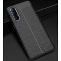 Oppo Reno 3 Pro Kılıf Deri Görünümlü Lüks Parmak İzi Bırakmaz Niss Silikon Kapak - Siyah