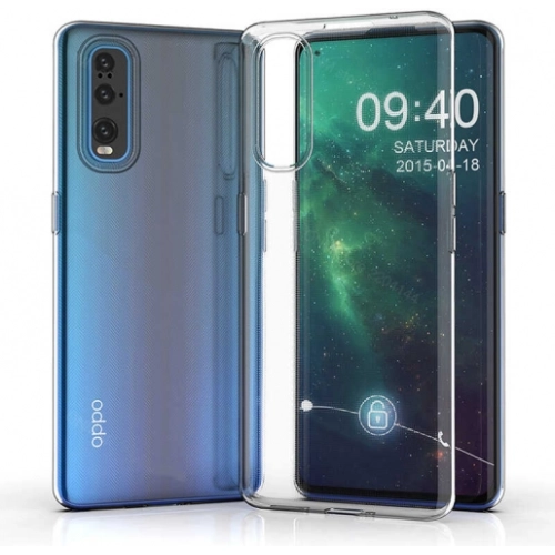 Oppo Reno 3 Pro Kılıf Kamera Korumalı Esnek Silikon Kapak - Şeffaf