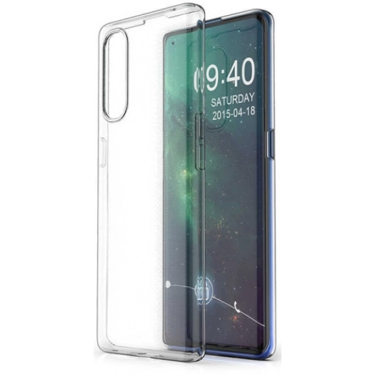 Oppo Reno 3 Pro Kılıf Kamera Korumalı Esnek Silikon Kapak - Şeffaf