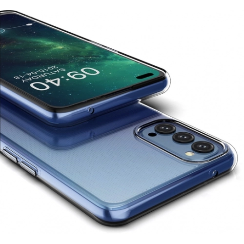 Oppo Reno 4 Kılıf Kamera Korumalı Esnek Silikon Kapak - Şeffaf