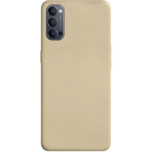 Oppo Reno 4 Kılıf İnce Soft Mat Renkli Esnek Silikon Kapak - Gold