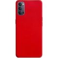 Oppo Reno 4 Kılıf İnce Soft Mat Renkli Esnek Silikon Kapak - Kırmızı