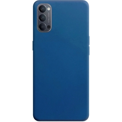 Oppo Reno 4 Kılıf İnce Soft Mat Renkli Esnek Silikon Kapak - Lacivert